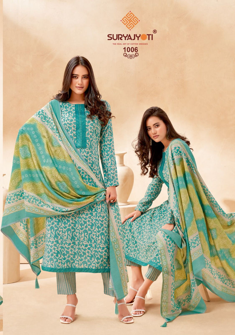 Suryajyoti Pari Vol 1 Modal Silk Foil Prints With Embroidery Work Suits