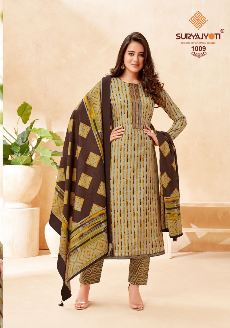 Suryajyoti Pari Vol 1 Modal Silk Foil Prints With Embroidery Work Suits