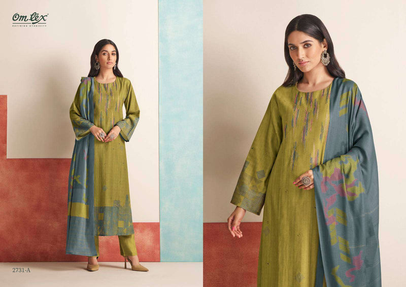 Omtex Parisha Pashmina With Embroidery Handwork Winter Suit Collection