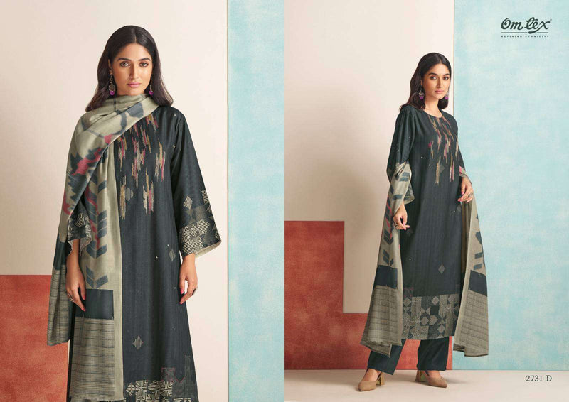 Omtex Parisha Pashmina With Embroidery Handwork Winter Suit Collection