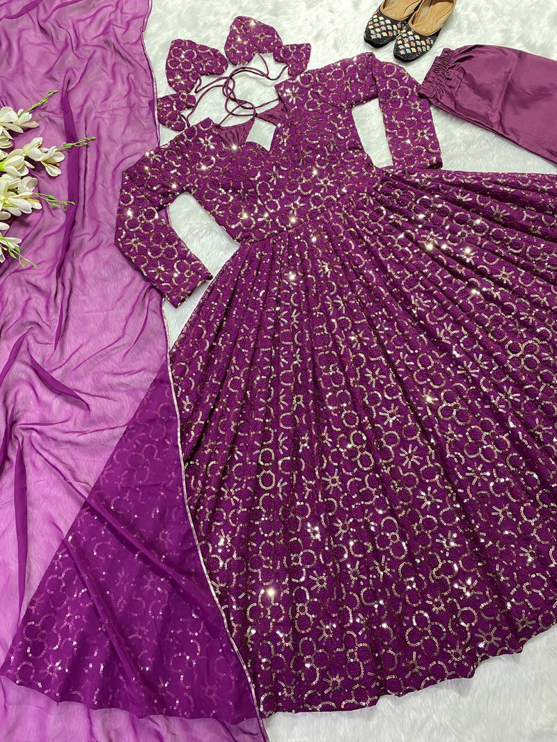 Mf Party Wear Collection Georgette With Embroidery Designer Suits