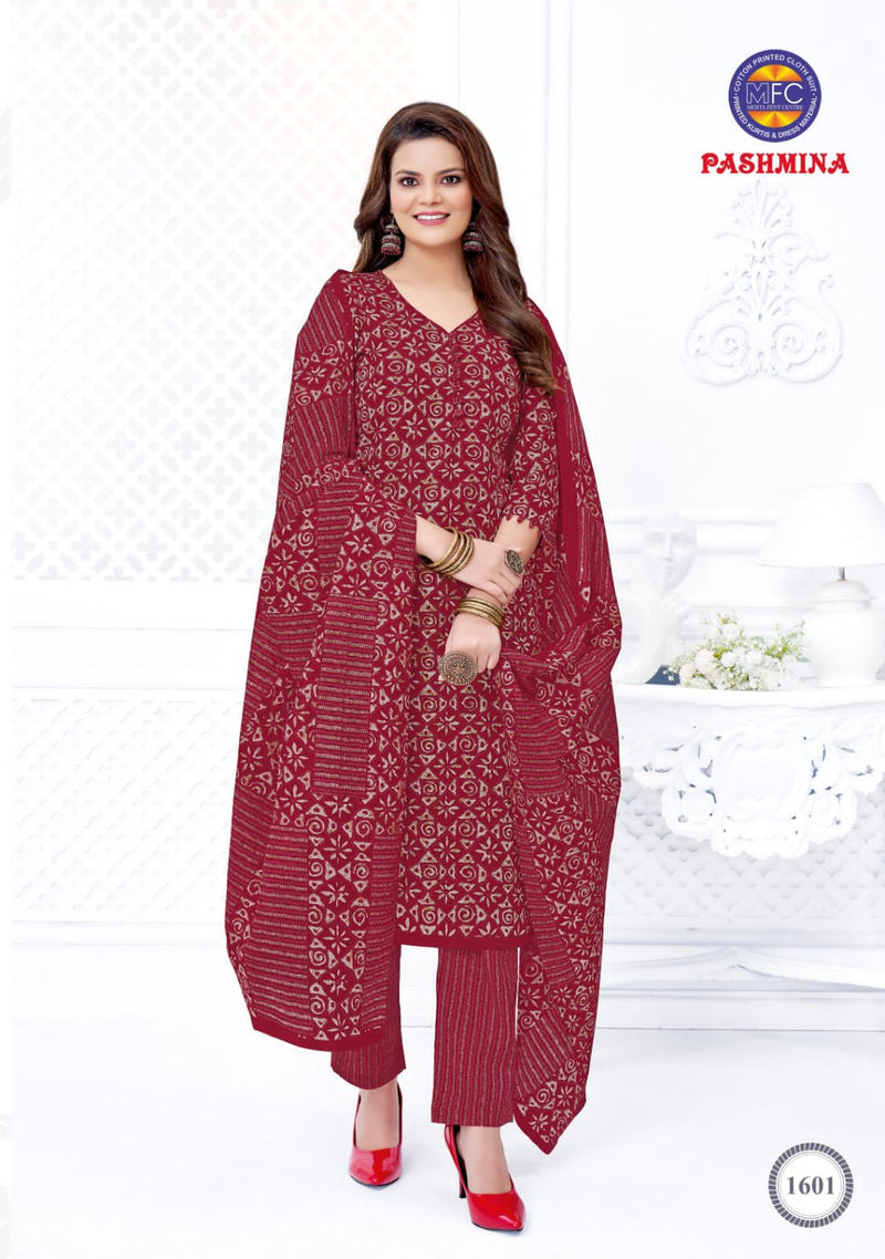 Mfc Pashmina Vol 16 Cotton Casual Wear Printed Salwar Suit