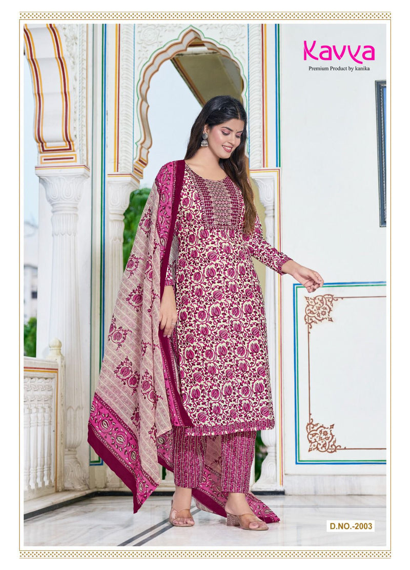 Kavya Pashmina Vol 2 Cotton Printed With Fancy Designer Kurti Combo Set