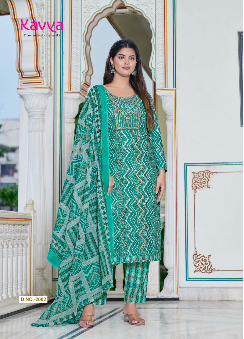 Kavya Pashmina Vol 2 Cotton Printed With Fancy Designer Kurti Combo Set