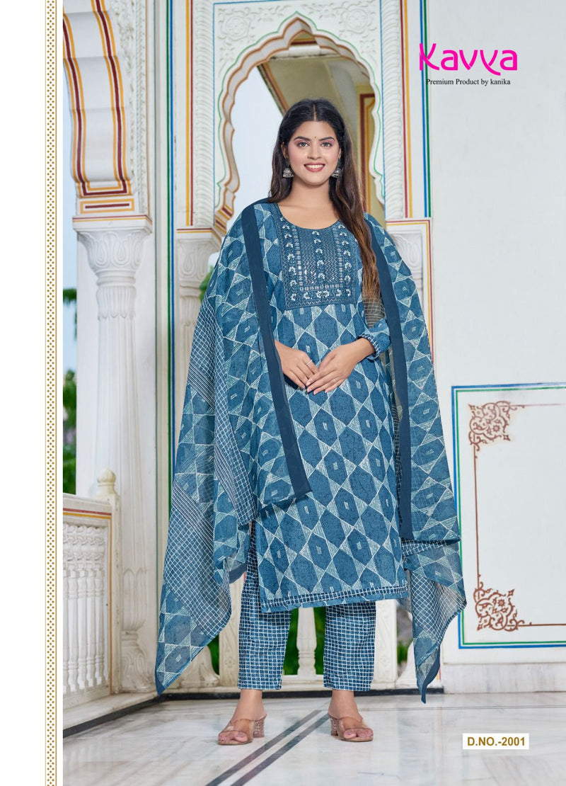 Kavya Pashmina Vol 2 Cotton Printed With Fancy Designer Kurti Combo Set