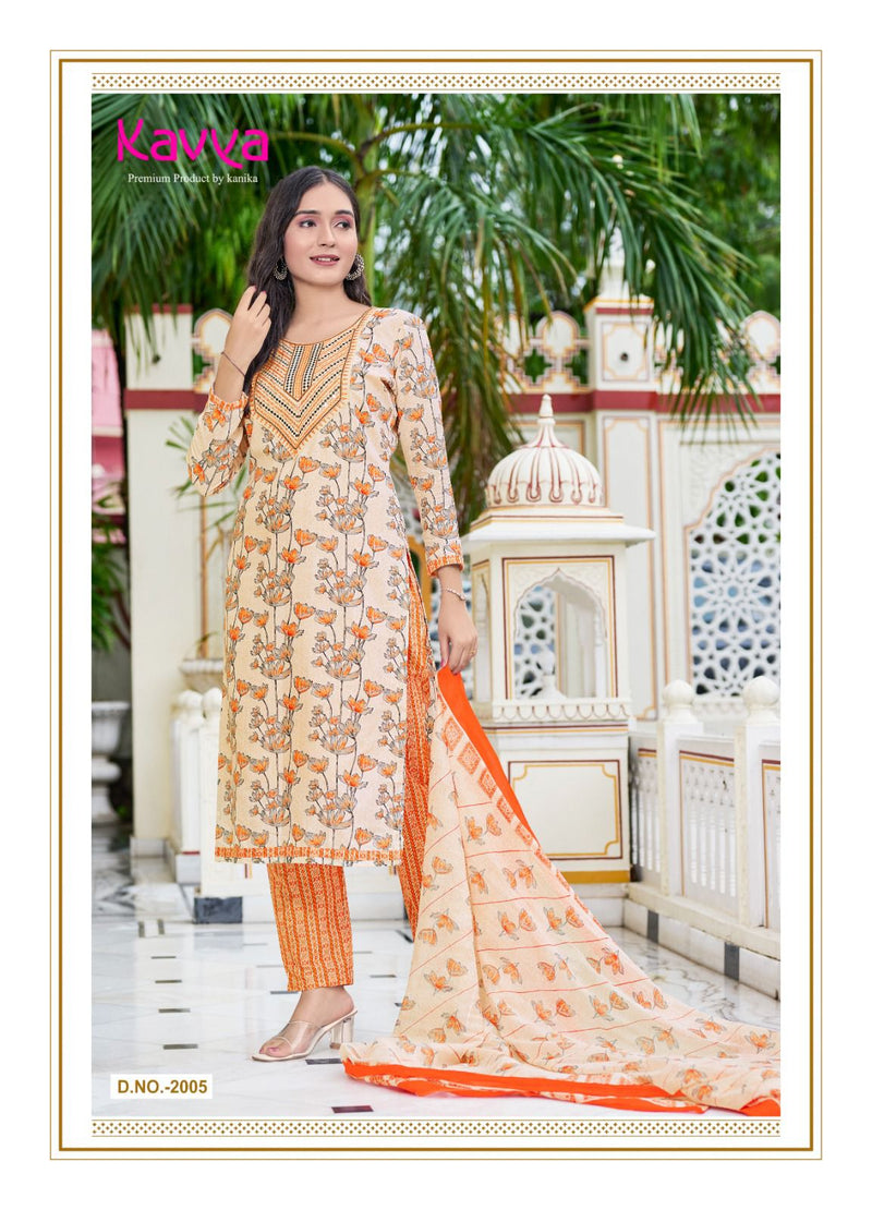 Kavya Pashmina Vol 2 Cotton Printed With Fancy Designer Kurti Combo Set