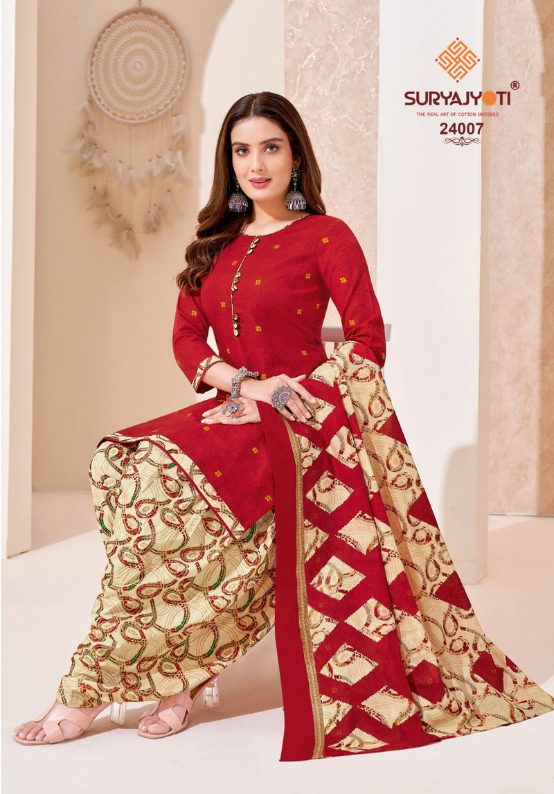 Suryajyoti Patiala Kudi Vol 24 Printed Cotton Patiyala Suits