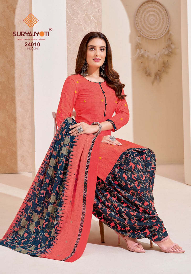Suryajyoti Patiala Kudi Vol 24 Printed Cotton Patiyala Suits