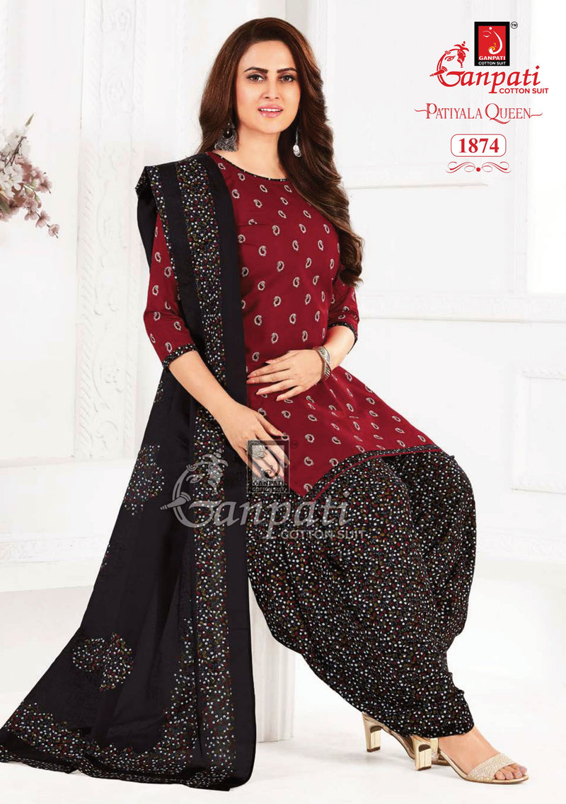 Ganpati Patiyala Queen Vol 7 Pure Cotton Dress Material