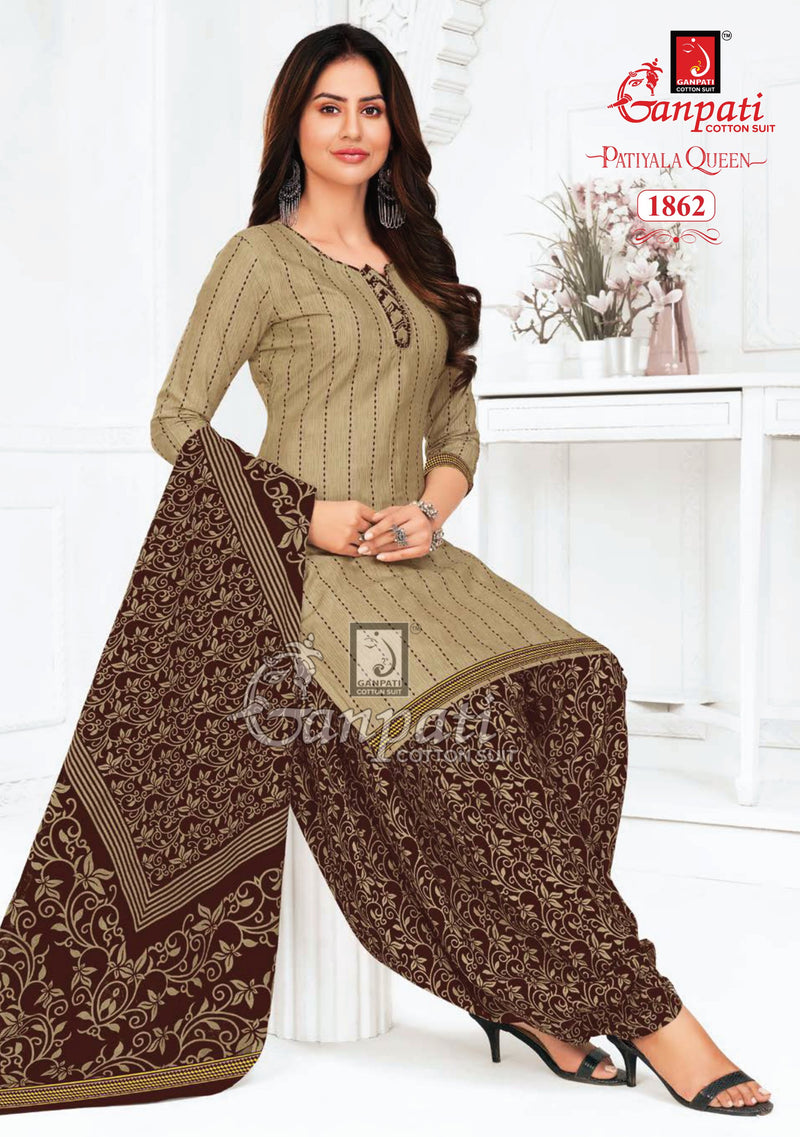 Ganpati Patiyala Queen Vol 7 Pure Cotton Dress Material