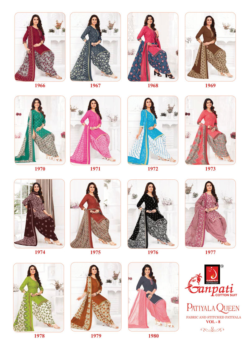 Ganpati Patiyala Queen Vol 8 Cotton Printed Designer Salwar Suit Collection