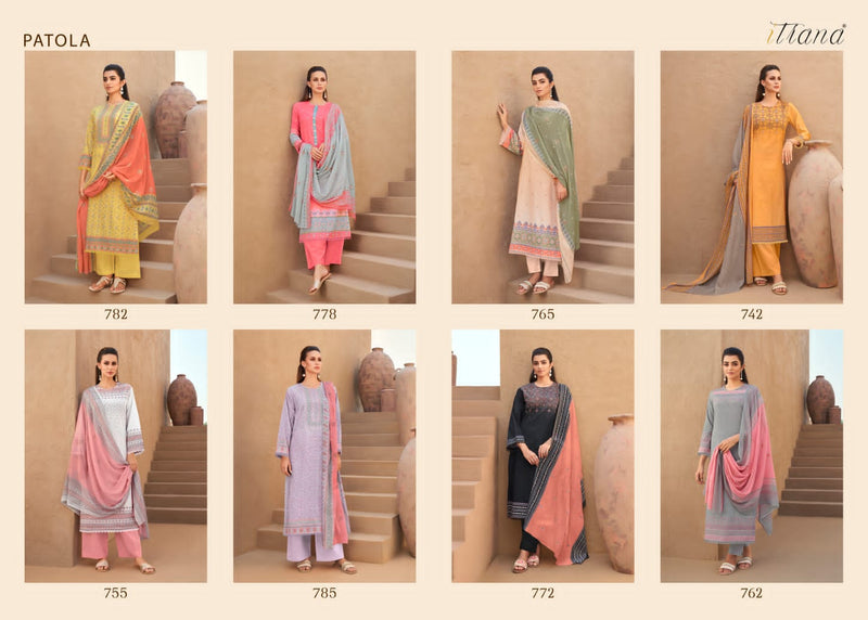 Itrana Patola Lawn Cotton Digital Print With Embroidery Work Suits