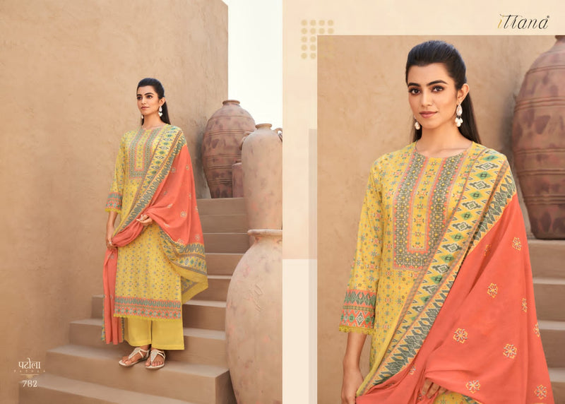 Itrana Patola Lawn Cotton Digital Print With Embroidery Work Suits