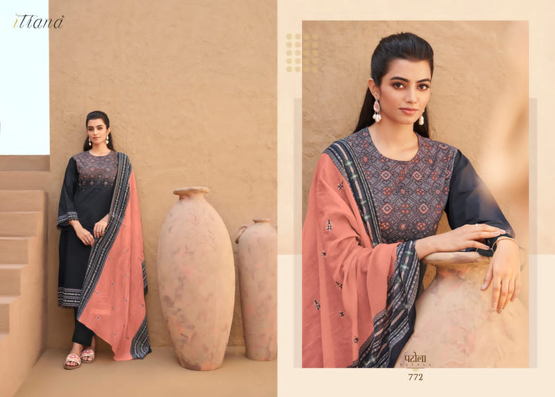 Itrana Patola Lawn Cotton Digital Print With Embroidery Work Suits