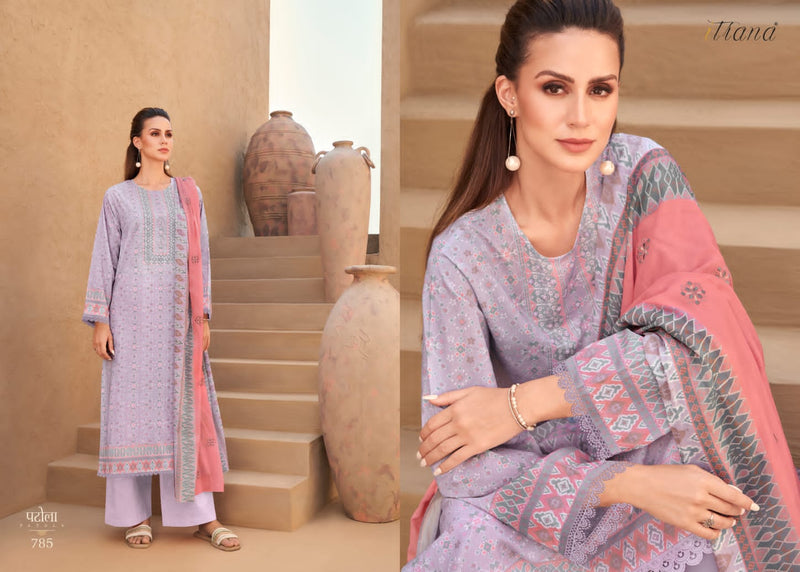 Itrana Patola Lawn Cotton Digital Print With Embroidery Work Suits