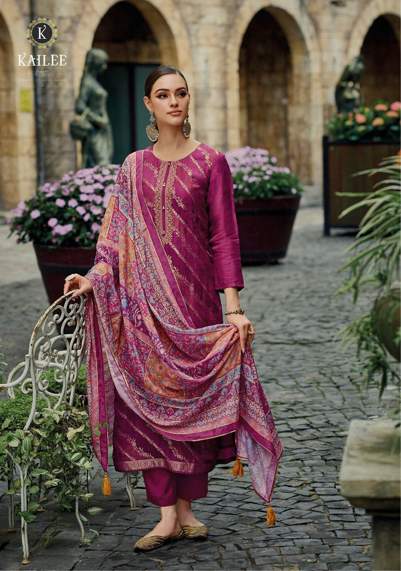 Kailee Fashion Pearl Viscose Hand Work Exclusive Designer Suits