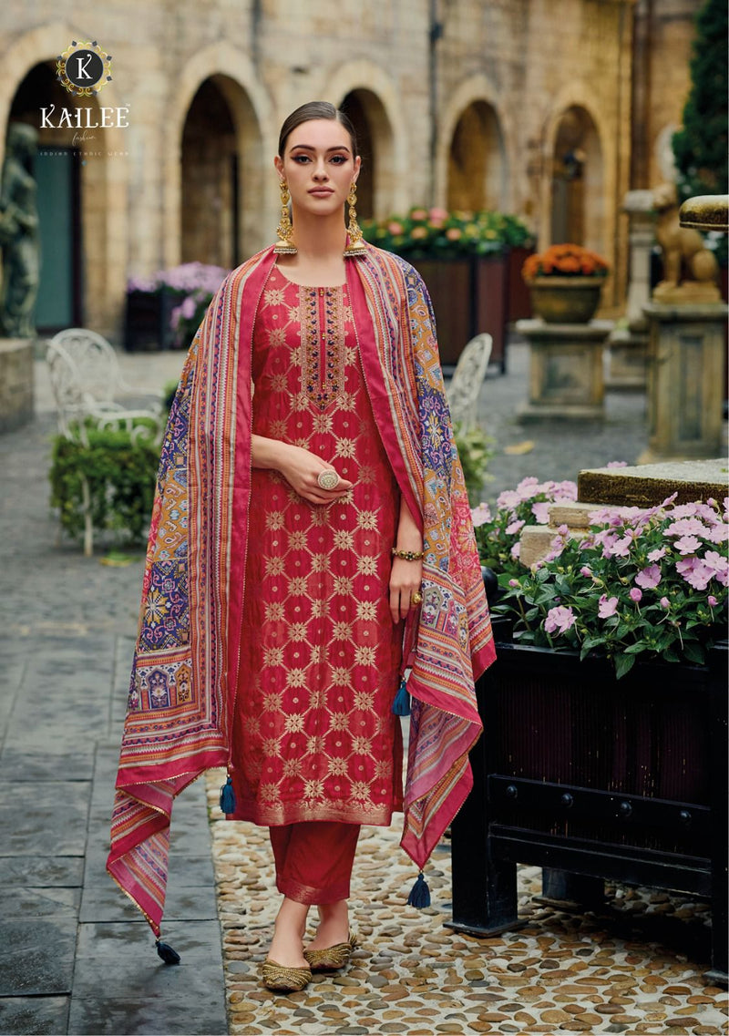 Kailee Fashion Pearl Viscose Hand Work Exclusive Designer Suits