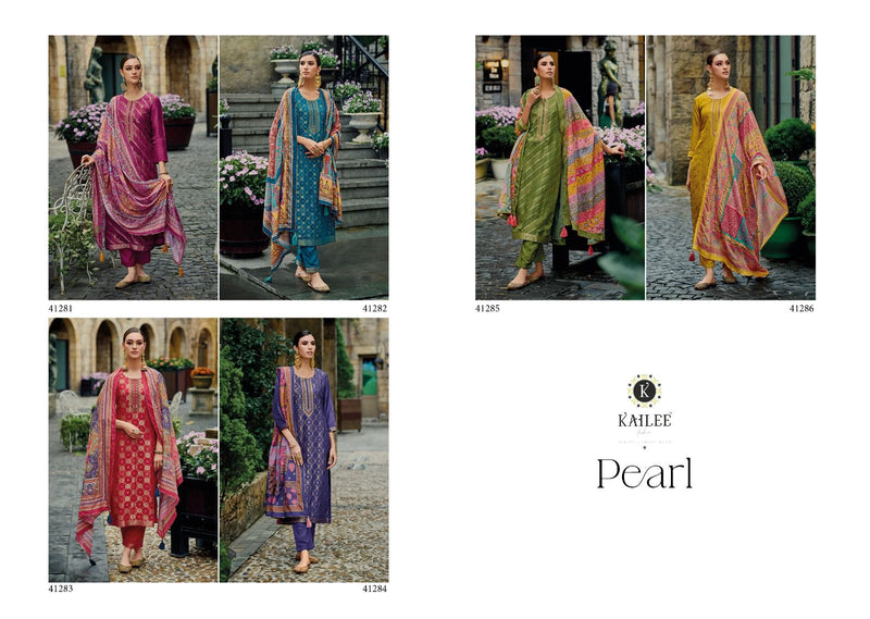 Kailee Fashion Pearl Viscose Hand Work Exclusive Designer Suits