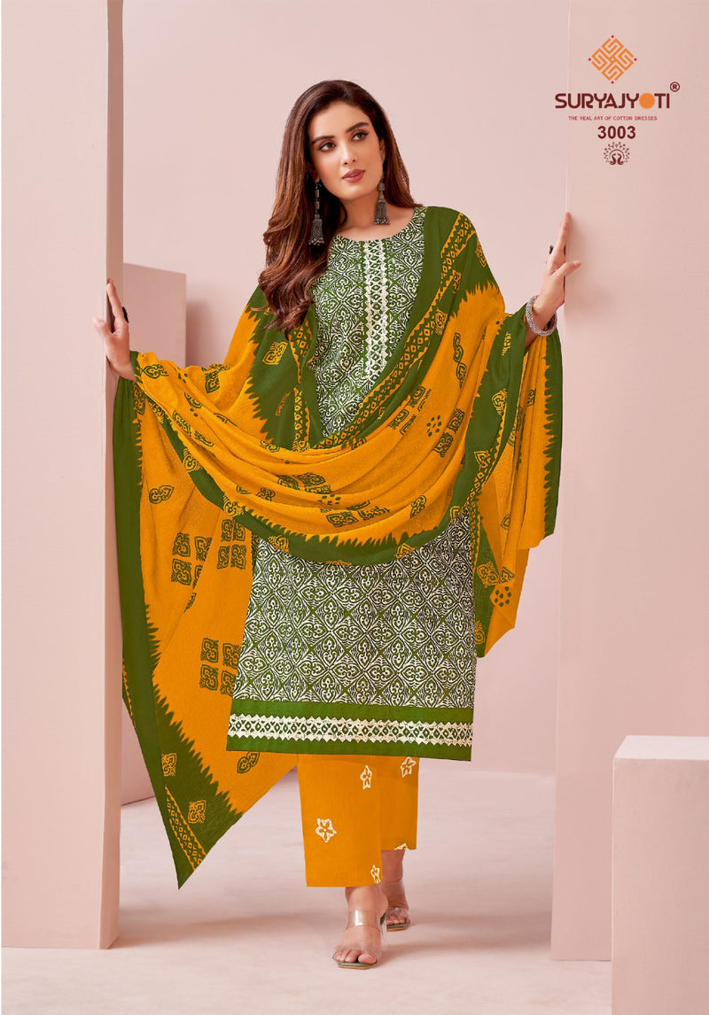 Suryajyoti Pehnava Vol 3 Cambric Cotton Batik Designer Print Suits