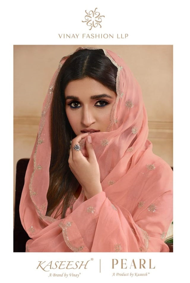 Vinay Fashion Kaseesh Pearl Organza Heavy Embroidery Designer Suits