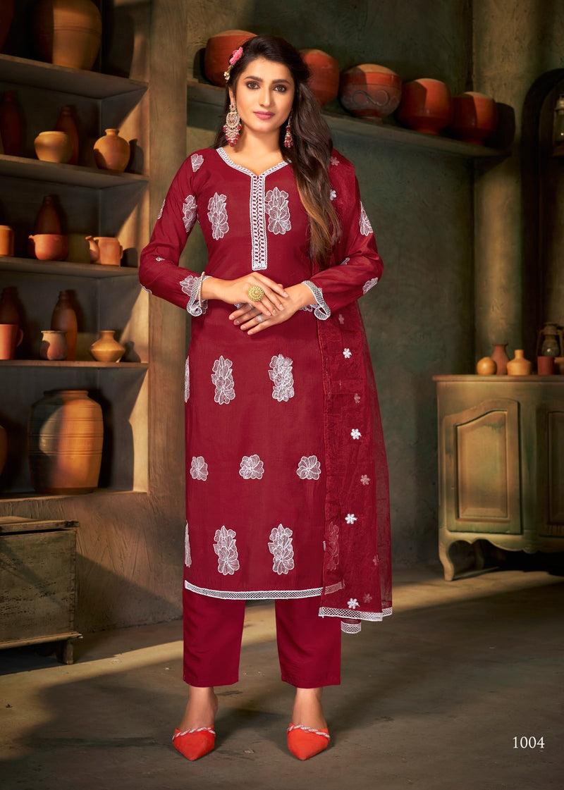 Banwery Fashion Peri Peri Silk Embroidery Designer Kurtis