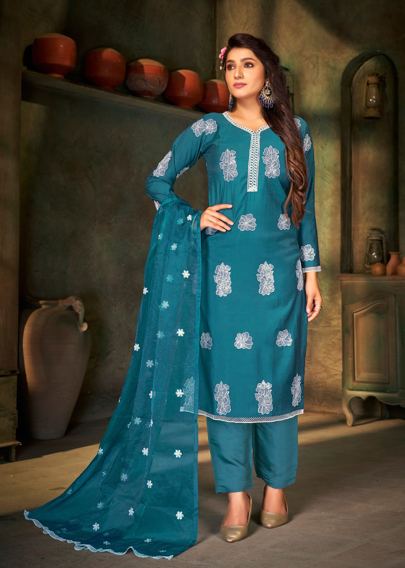 Banwery Fashion Peri Peri Silk Embroidery Designer Kurtis