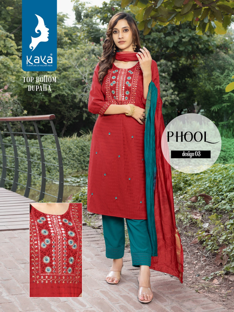 Kaya Creation Phool Rayon Exclusive Embroidery Designer Kurtis