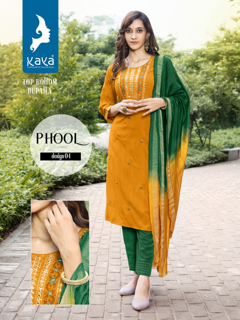 Kaya Creation Phool Rayon Exclusive Embroidery Designer Kurtis