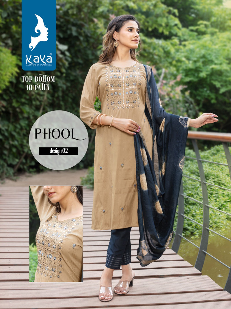 Kaya Creation Phool Rayon Exclusive Embroidery Designer Kurtis