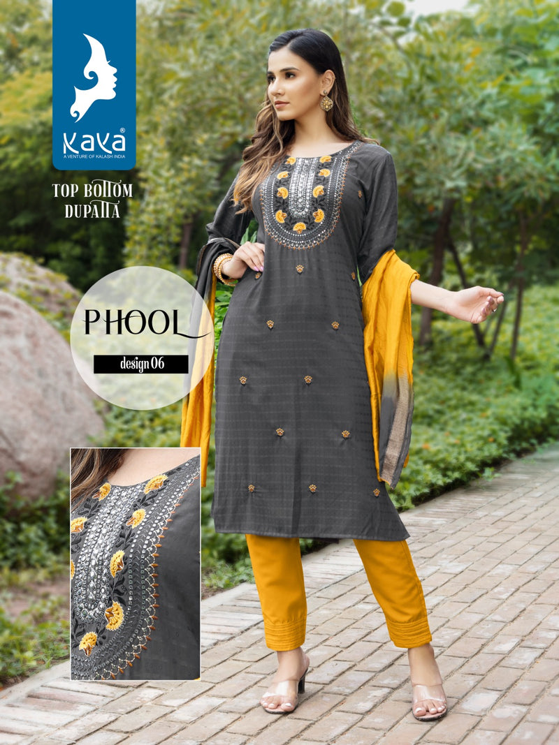 Kaya Creation Phool Rayon Exclusive Embroidery Designer Kurtis