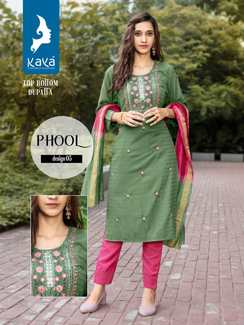 Kaya Creation Phool Rayon Exclusive Embroidery Designer Kurtis