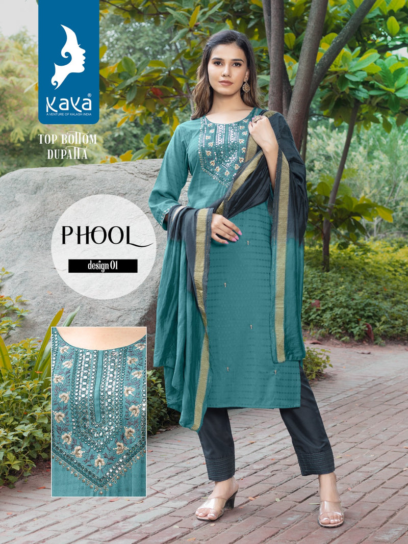 Kaya Creation Phool Rayon Exclusive Embroidery Designer Kurtis