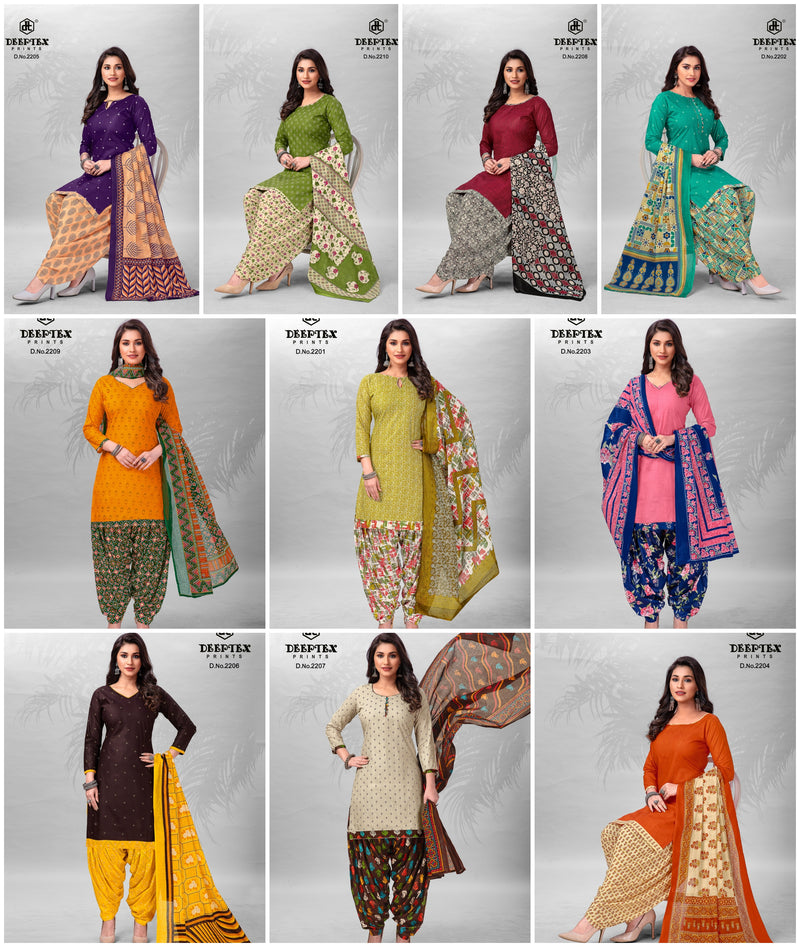 Deeptex Prints Pichkari Vol 22 Cotton Printed Patiyala Suits Dress Material