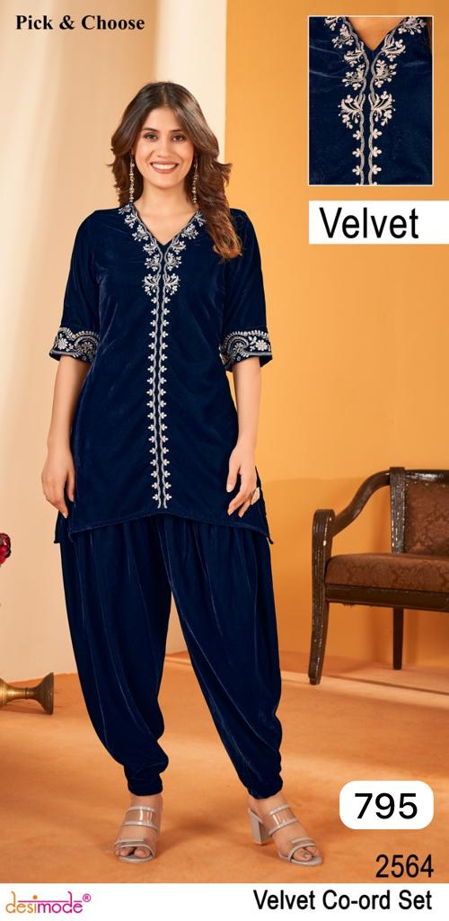 Desimode Pick & Choose Collection Velvet Fancy Designer Kurti Collection