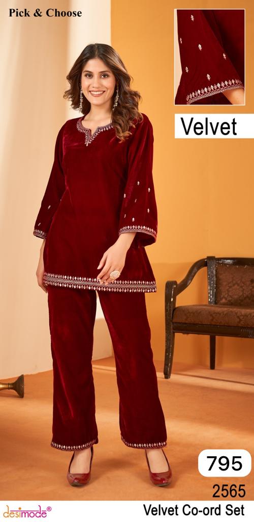 Desimode Pick & Choose Collection Velvet Fancy Designer Kurti Collection