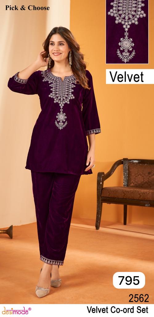 Desimode Pick & Choose Collection Velvet Fancy Designer Kurti Collection