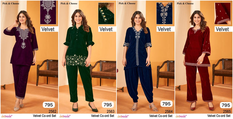 Desimode Pick & Choose Collection Velvet Fancy Designer Kurti Collection
