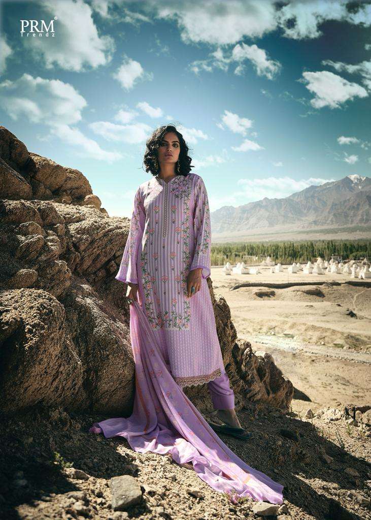 Prm Trendz Pindaar Pashmina Digital Printed Fancy Work Designer Suit Collection