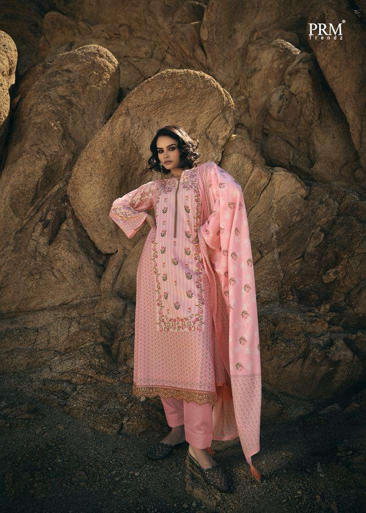Prm Trendz Pindaar Pashmina Digital Printed Fancy Work Designer Suit Collection