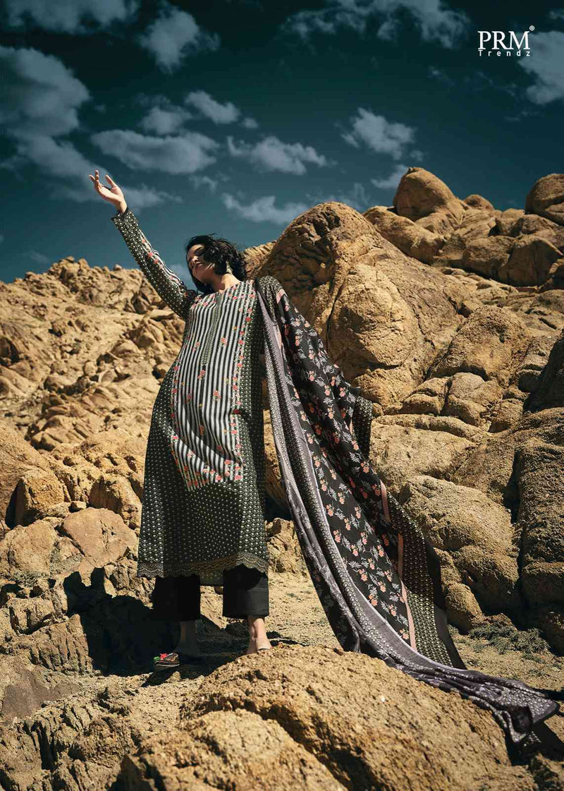 Prm Trendz Pindaar Pashmina Digital Printed Fancy Work Designer Suit Collection