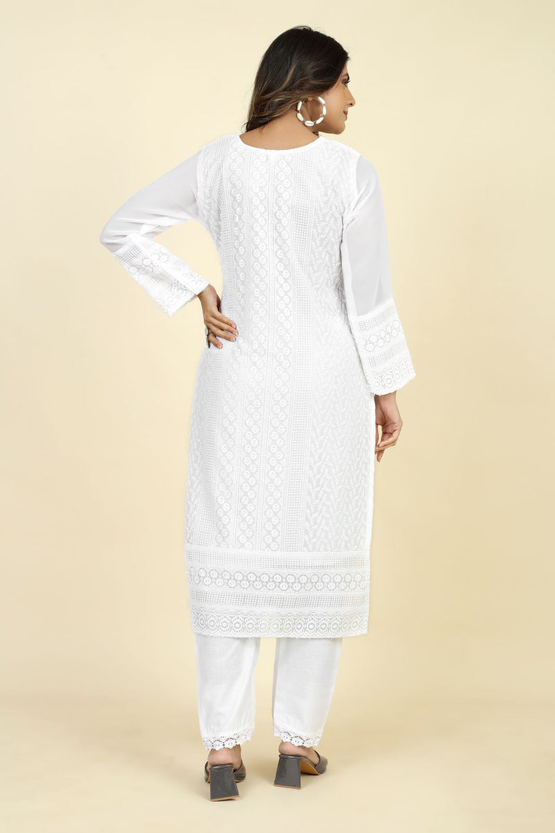 Seamore Pink Palak Vol 1 Georgette Fancy Lakhnavi Readymade Kurti Collection