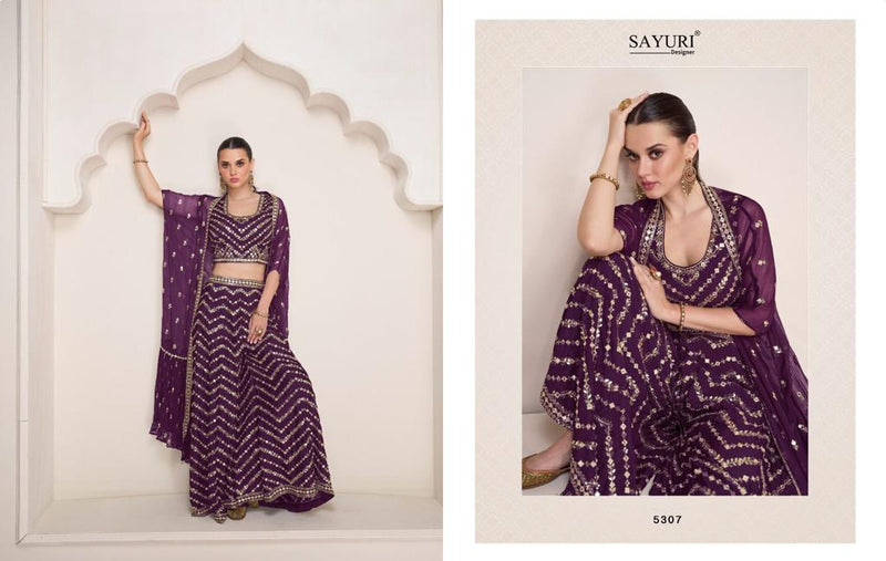 Sayuri Designer Polki Georgette Designer Fancy Wedding Wear Suit