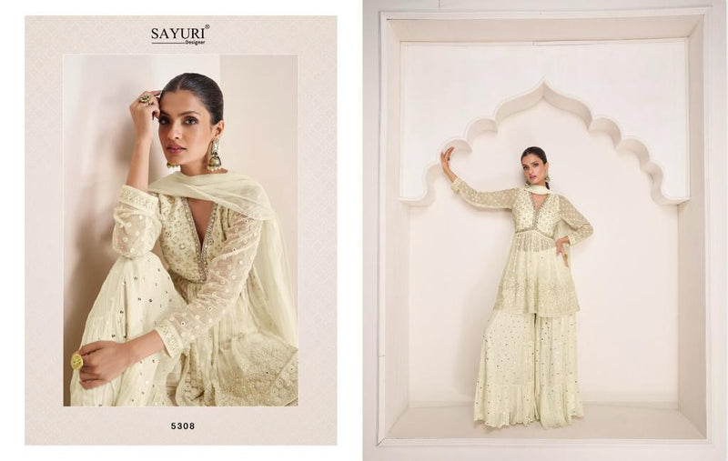 Sayuri Designer Polki Georgette Designer Fancy Wedding Wear Suit