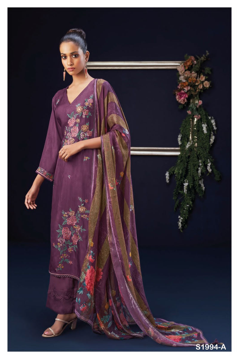 Ganga Presley 1994 Silk With Embroidery Fancy Salwar Suits