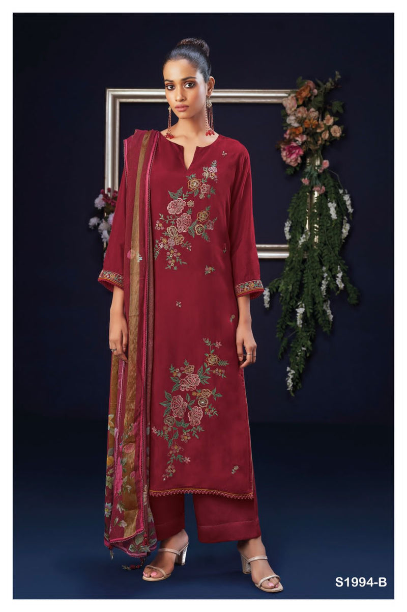 Ganga Presley 1994 Silk With Embroidery Fancy Salwar Suits
