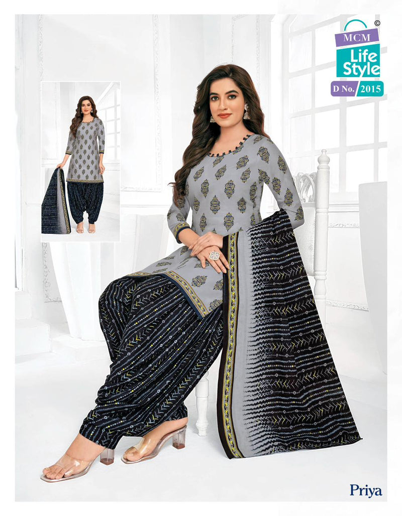 Mcm Lifestyle Priya Vol 20 Cambric Cotton Printed Ready Made Patiyala Suits