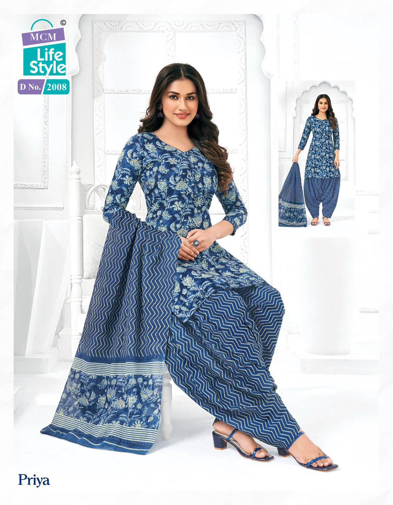 Mcm Lifestyle Priya Vol 20 Cambric Cotton Printed Ready Made Patiyala Suits