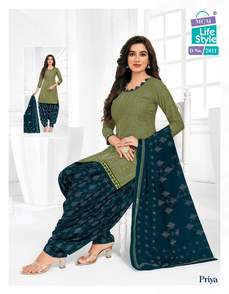 Mcm Lifestyle Priya Vol 20 Cambric Cotton Printed Ready Made Patiyala Suits