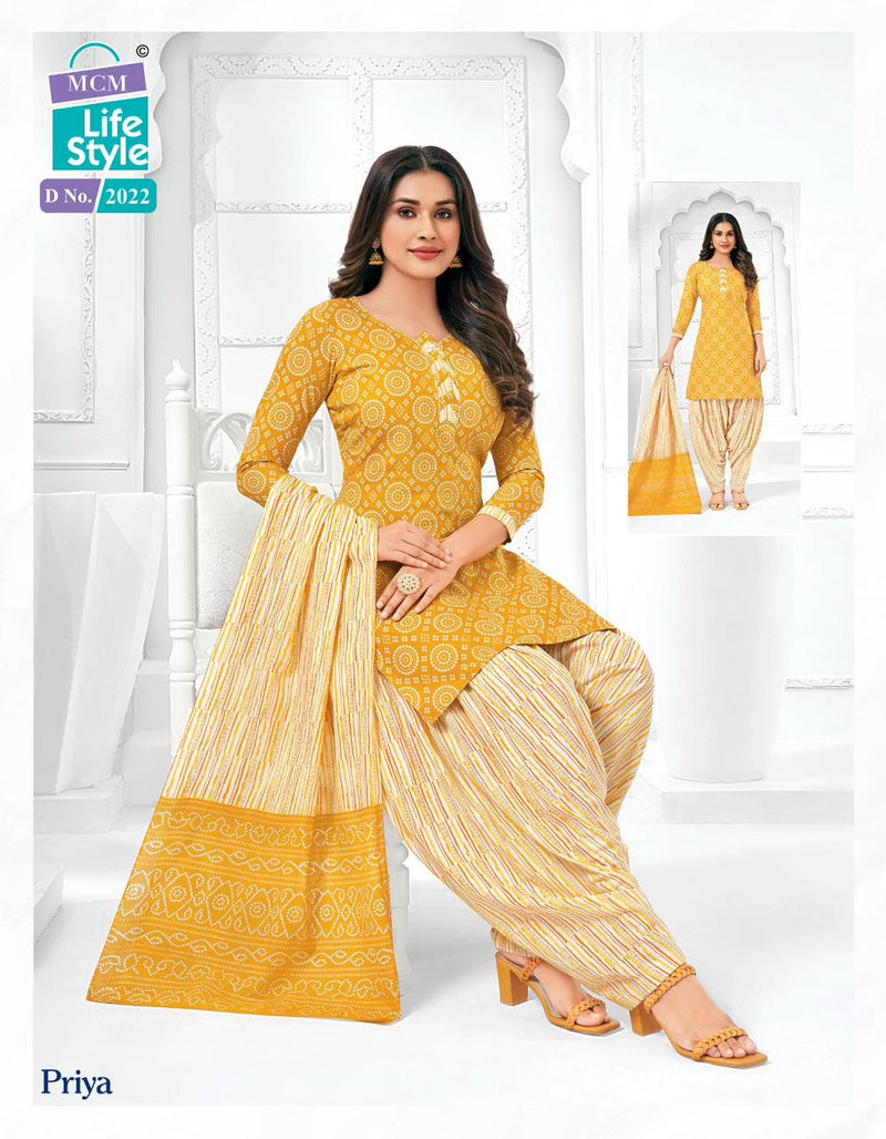 Mcm Lifestyle Priya Vol 20 Cambric Cotton Printed Ready Made Patiyala Suits