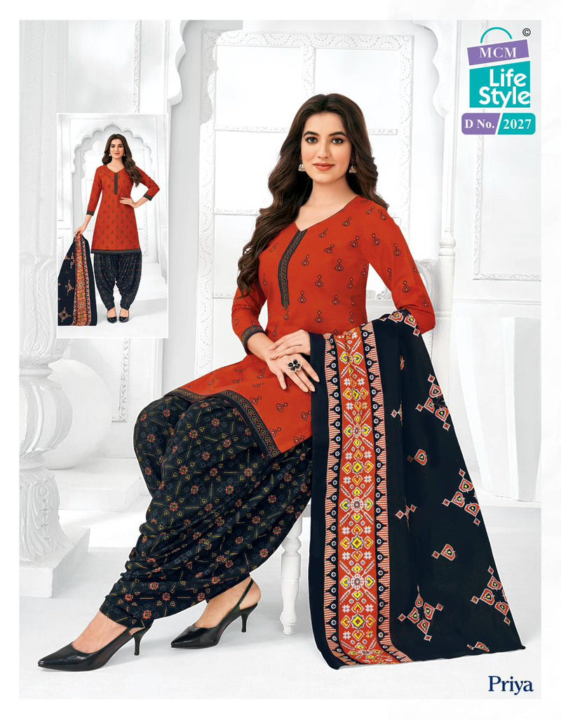 Mcm Lifestyle Priya Vol 20 Cambric Cotton Printed Ready Made Patiyala Suits